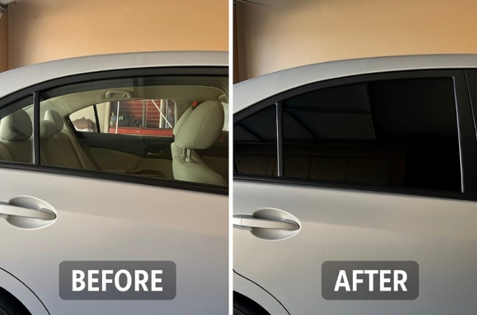 Window tint before and after